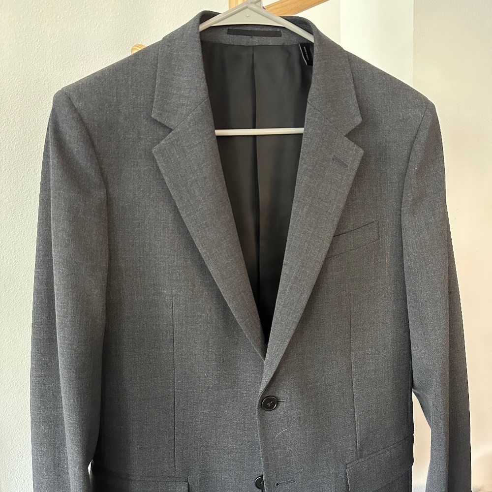 Theory Suit Charcoal Wool Sportcoat Separate 36R